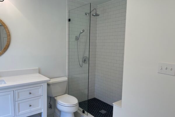 New Full Bathroom Unfinished Basement Image